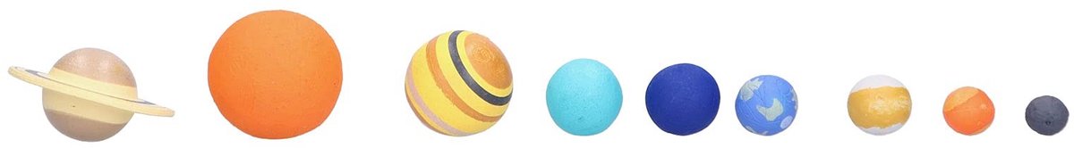 Dailygoods- Zonnestelsel Speelgoed Educatief - 9 x Planeetmodellen - DIY Astronomie Kit - Hoogwaardig Materiaal - Veilig voor Kinderen - Planetarium