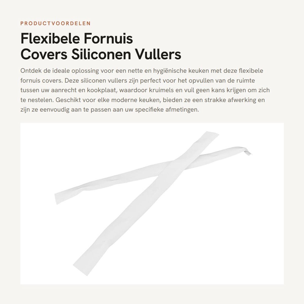 Dailygoods- Fornuis Covers Antislip Siliconen - 2 Stuks - Flexibel - Vaatwasserbestendig - Eenvoudige Installatie - 63,5 cm/25 inch - Kachelvuller