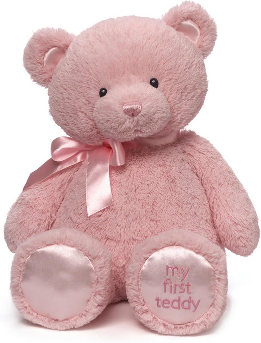 Knuffelbeer - Zachte beer - Kinderkamer decoratie - Grote maat - 45 cm - Roze