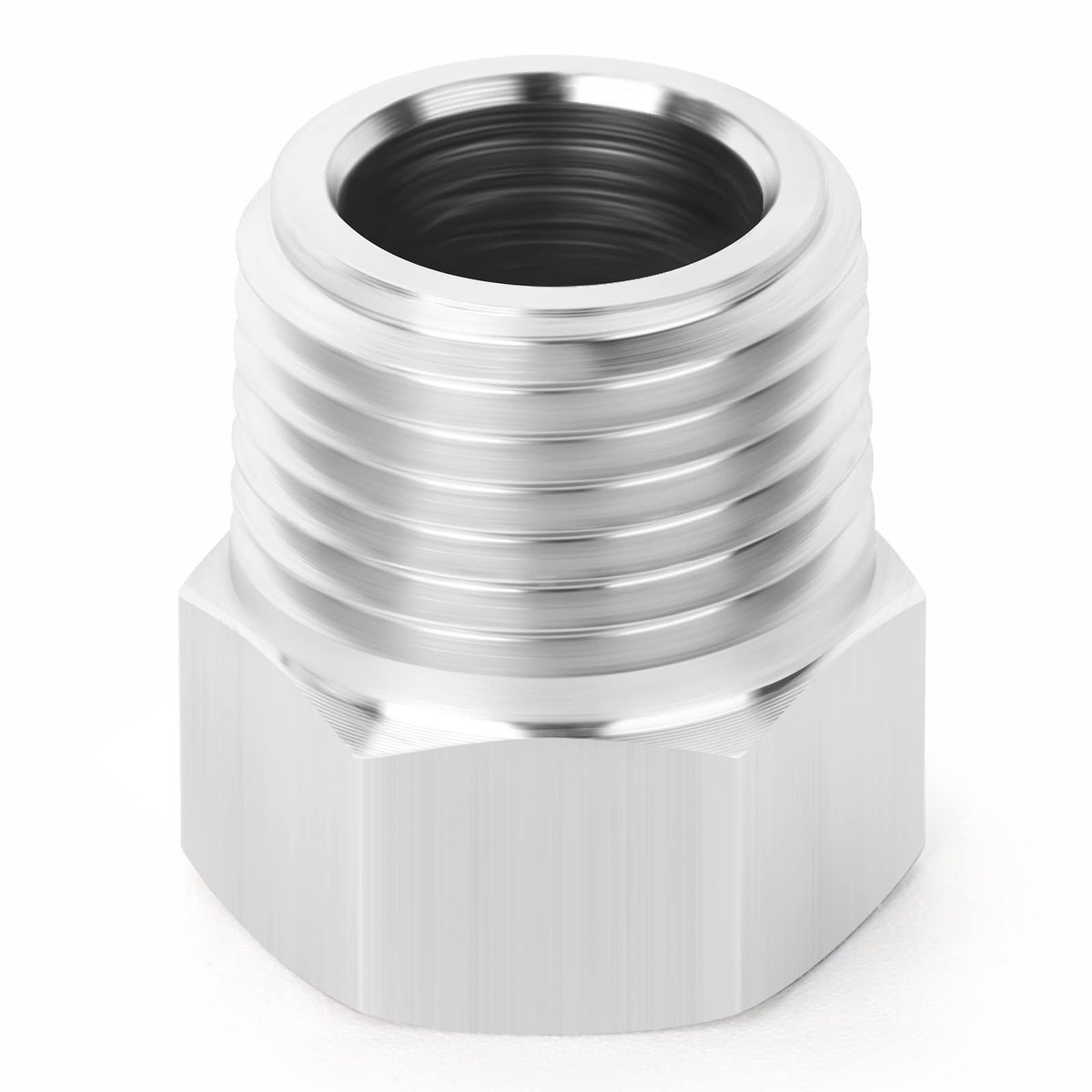 Dailygoods - Reducer Hex Bushing - Roestvrij staal - 2 stuks - Adapter Fitting - 1/2" naar 3/8" - Geschikt voor leidingen - Kwaliteit
