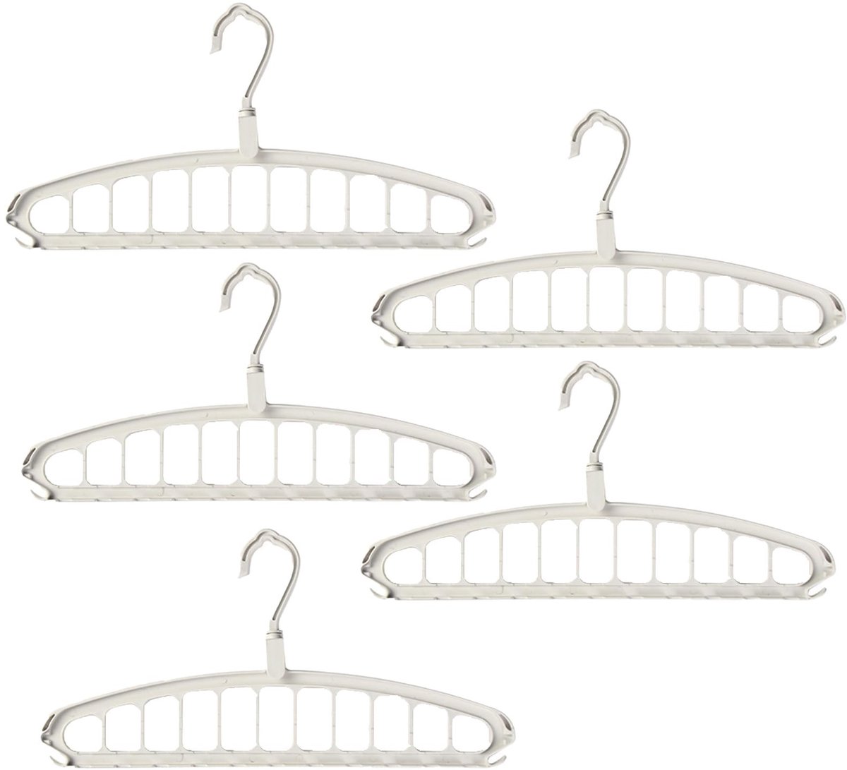 Dailygoods- Kleerhangers Ruimtebesparend - 5 Stuks - Waterbestendig - Vlekbestendig - Antislip - Stabiel Ontwerp - Niet-giftig Plastic - Kledinghangers