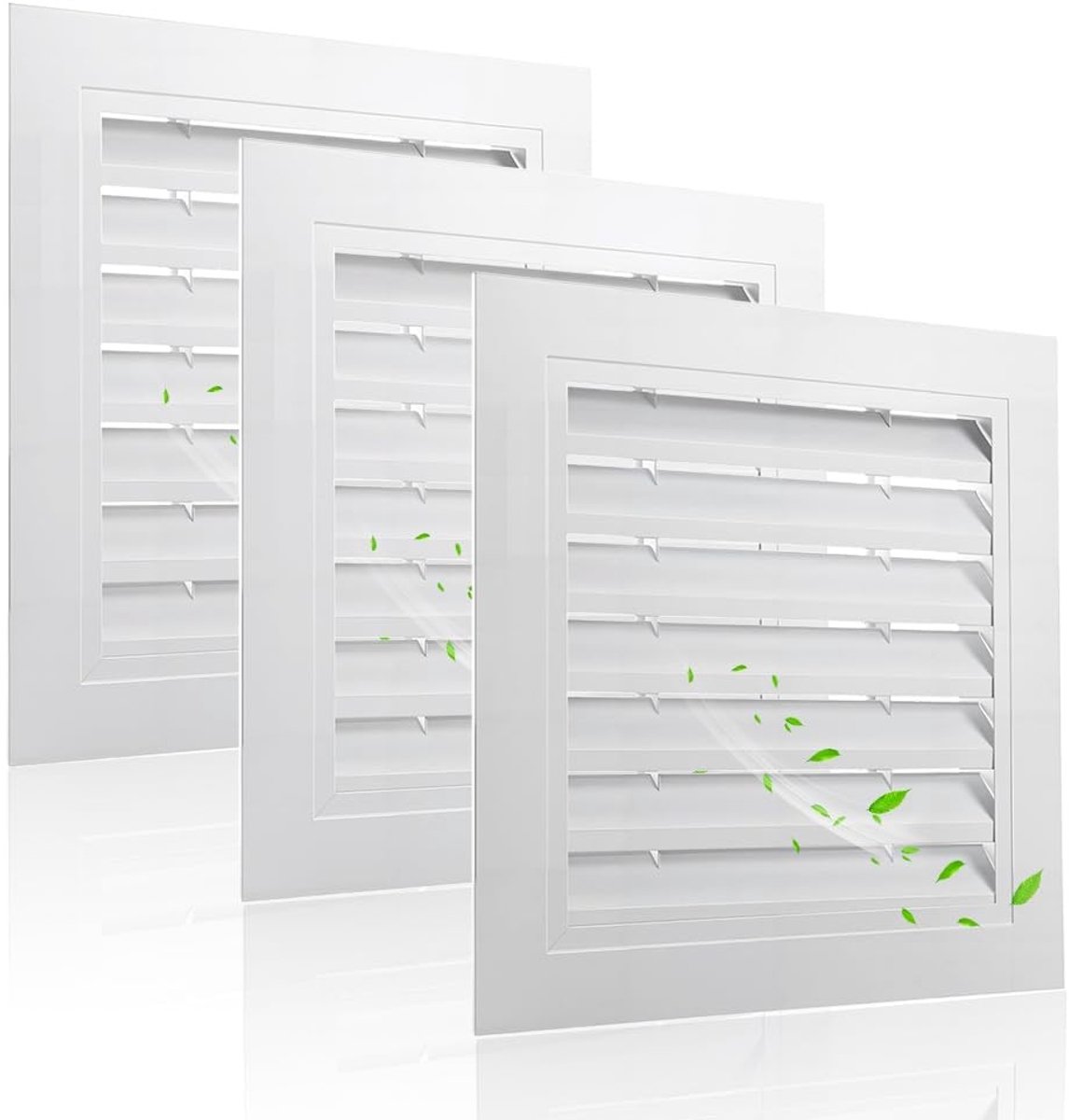 Dailygoods- Ventilatieafdekking Robuust Aluminium - Ventilatierooster Vierkant - Ventilati