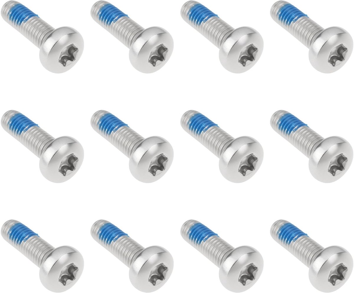 Dailygoods- Schijfrem Bouten 12 Stuks - M5 Draad - Roestvrij Staal - T25 Torx Hoofd - 16 mm Draadlengte - Voor Fietsschijfrem Rotoren - Remschroeven