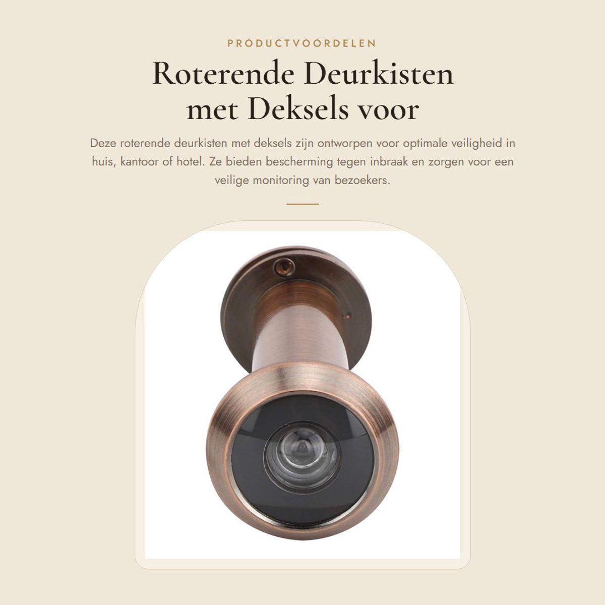 Dailygoods- Deurkisten met roterende deksels - Veiligheid - Privacy - Antislip - Antivernietiging - Hoek 220° - Dikte 55-90 mm - Deurkijker