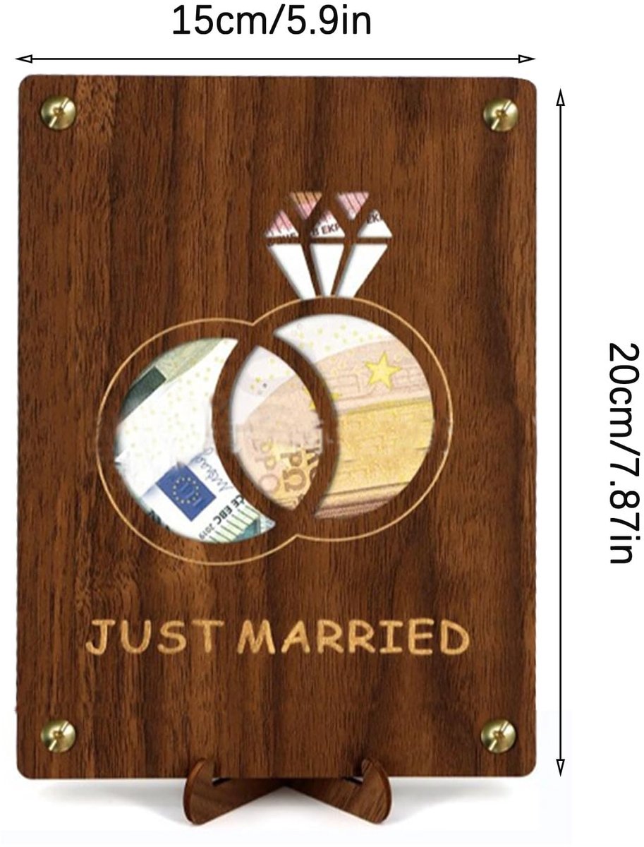 Dailygoods- Verjaardagscadeau Houten - Geldcadeaupakket - Decoratie voor Feesten - Creatieve Instructies - 20x15cm - Humoristisch Cadeau - Geldcadeau