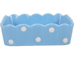 Keramische Voerbak - Voerbakje Kleine Dieren - Voeren Huisdieren - Wasbaar Glad Oppervlak - 15 x 15 x 4.5 cm