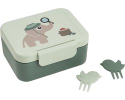 Done By Deer Lunchbox met Snackprikkers - Tiny Trails - Green
