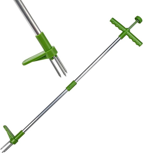 Staand Onkruidtrekker met Lange Steel - 36 Inch Tuingereedschap met 3 Klauwen - Afneembare Onkruidverwijderaar - Zonder Buigen of Knielen