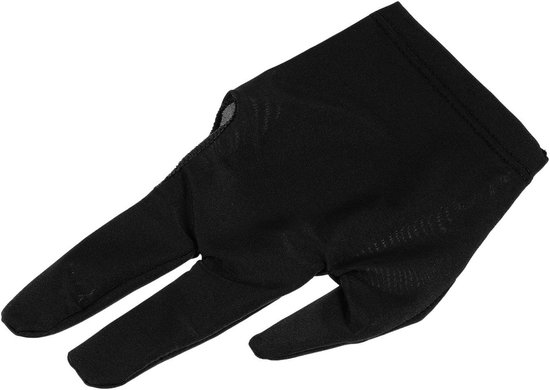 Billiard Handschoenen voor Snooker - 2 Stuks Drievinger Handschoenen van Spandex en Lycra voor Links en Rechts - Zwart van Merkloos — afbeelding 3