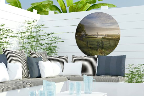 Garden Circle Barrières autour du paysage du parc national des Broads - 60x60 cm - Affiche de jardin