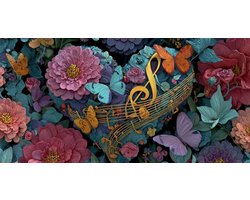 Schilderen op nummer - Doe-het-zelf kunst Acrylverf set - Ontspannen creativiteit - Compleet met canvas - 20x40cm - Multicolor