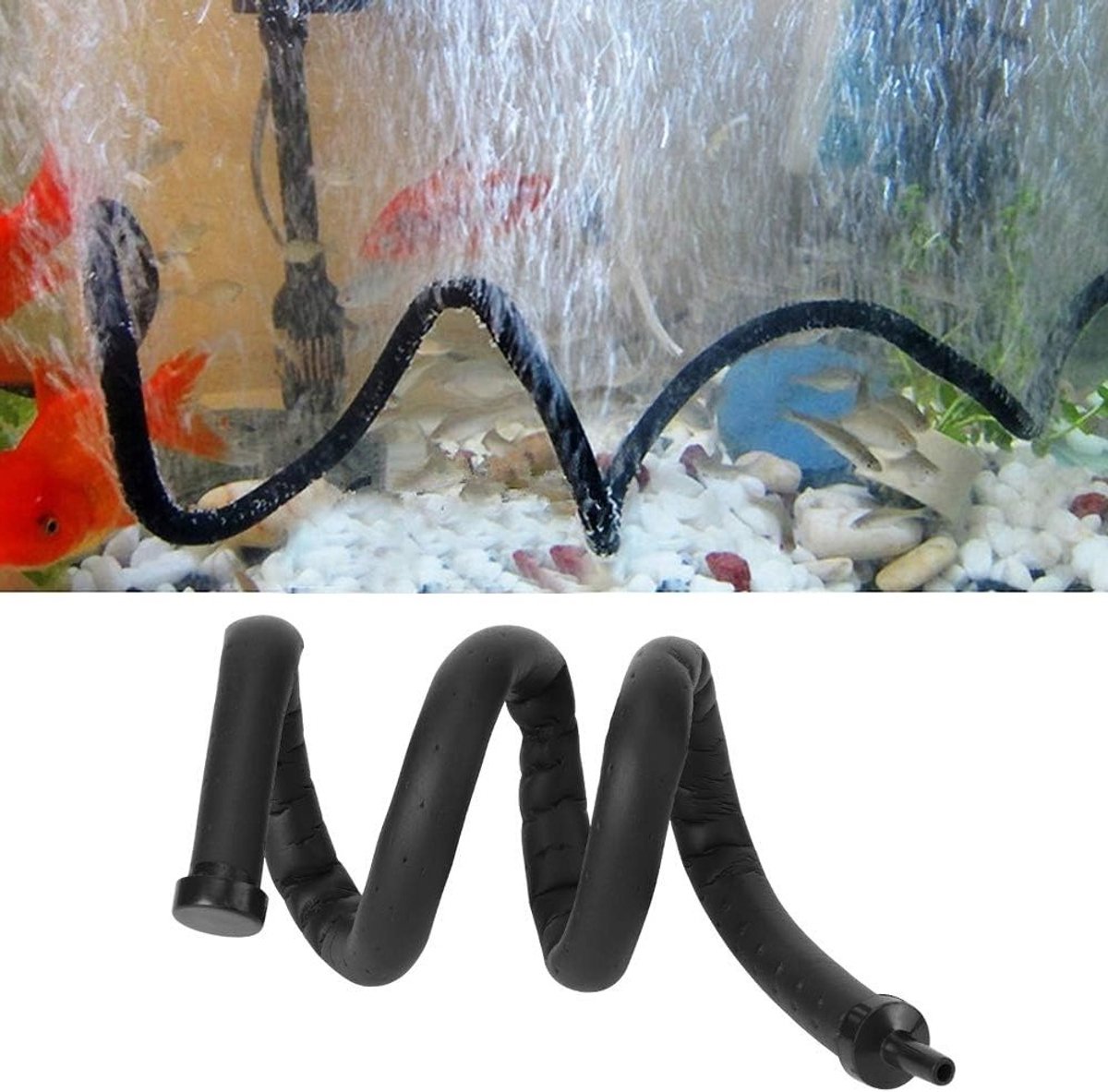 Luchtsteen Diffuser voor Aquarium, Plastic Luchtbellenbuis voor Visbak, Zuurstofpomp Accessoire, Ideaal voor Aquatic Life en Waterplanten (2x60cm)