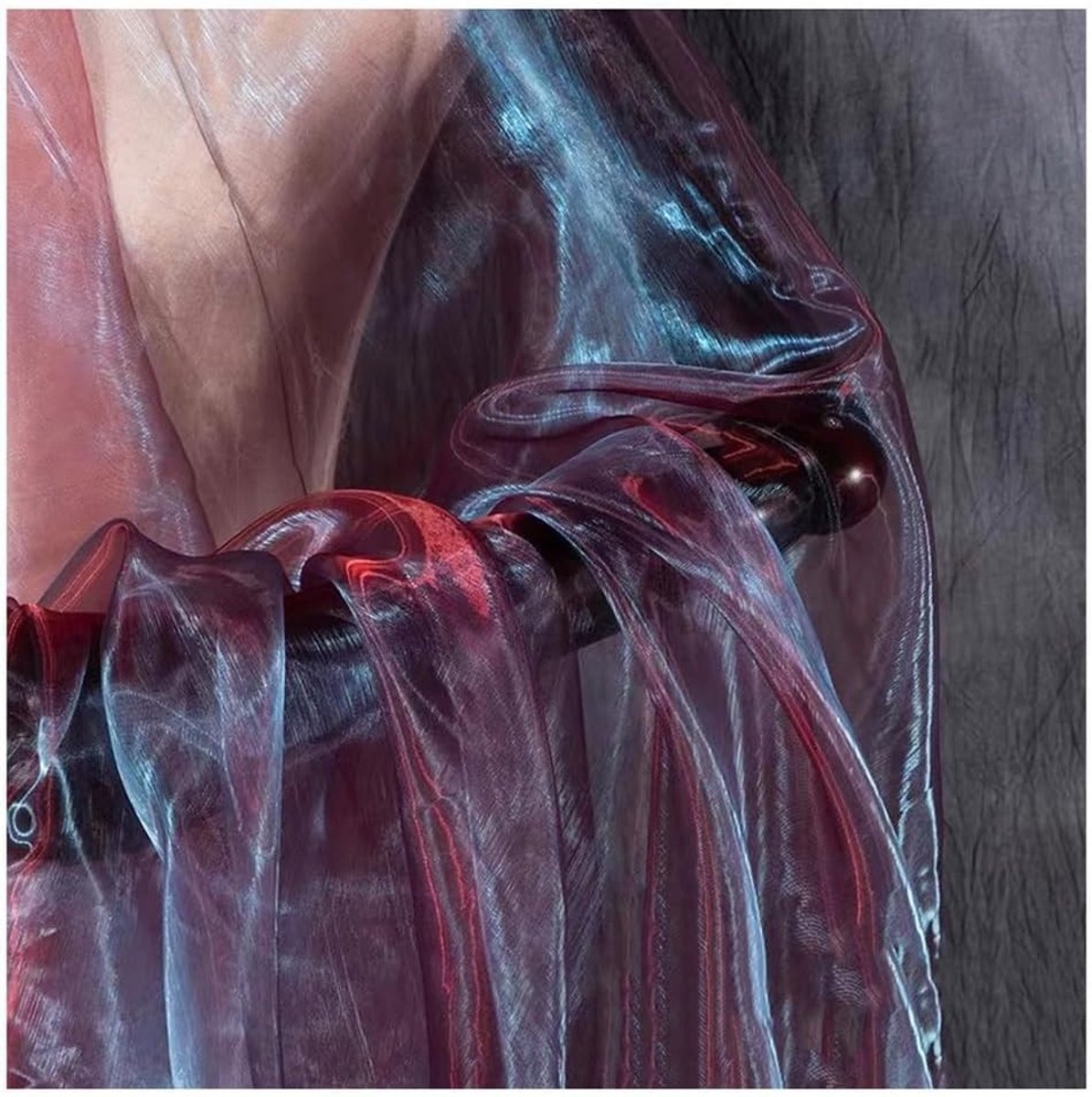 Paarse Organza Stof 3m x 150cm - Gradient Tulle voor Creatief Naaiwerk en Decoratie, Transparante Stof voor Feestelijke Projecten