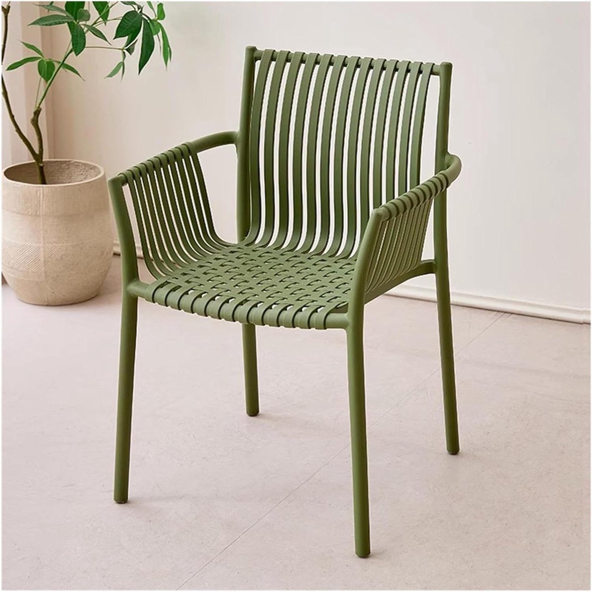 Stapelbare Stoelen - Eetkamerstoelen Fauteuil - Binnen en Buiten - Hoge Rugleuning - 350 p