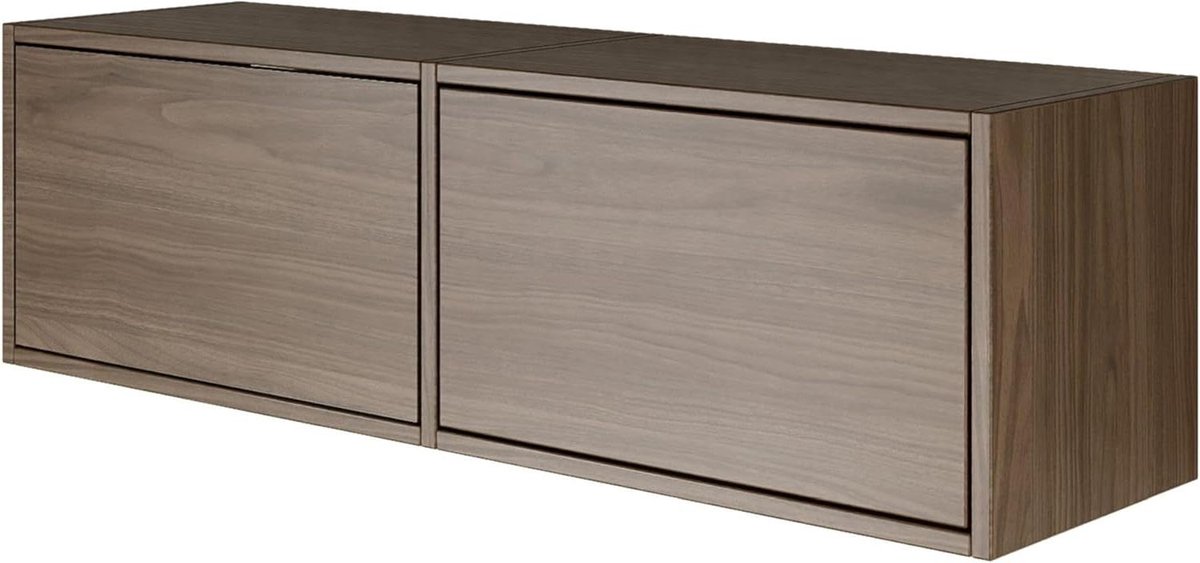 Tv-lowboard - Tv-meubel tv-kast - Woonkamer organiseren - Push-to-open kleppen - 100 x 30 x 30 cm - Wisconsin-walnoot