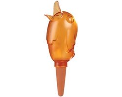 Scheurich waterdispenser Bördy S | 5 x Oranje | 90 ml capaciteit | Kleine gieter met kleibodem | Waterdispenser planten en bloemen terracotta stengel