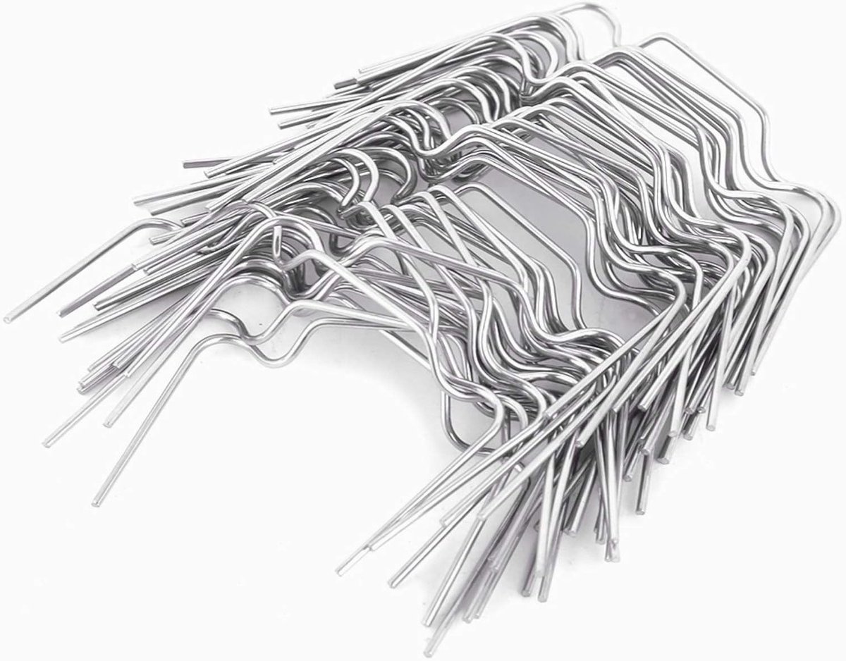 50 Stuks Glazing Clips voor Serre - RVS Bevestigingsclips met Draadveer - Dikke Accessoires voor Tuinserre en Glasplaten