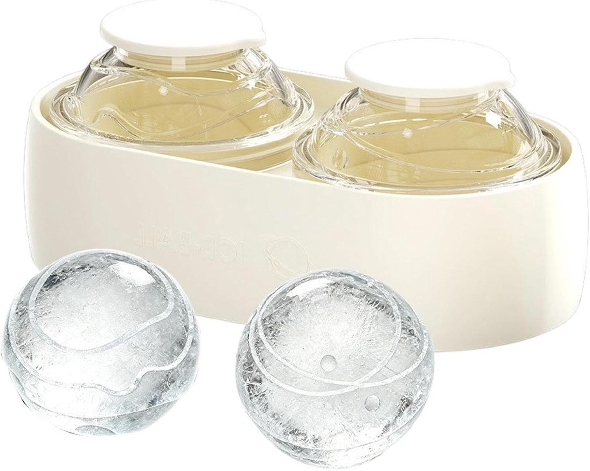 IJsbalmaker Mal - Siliconen Diepvriesbakje Ronde Bol - Drankjes Koelen - Moeiteloze Ijsvrijgave - 14 x 6 x 7.5 cm
