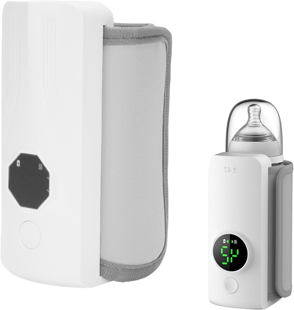Draagbare Flesverwarmer voor Reizen met Temperatuurregeling, Ideaal voor Babyvoeding en Comfortabel Gebruik onderweg