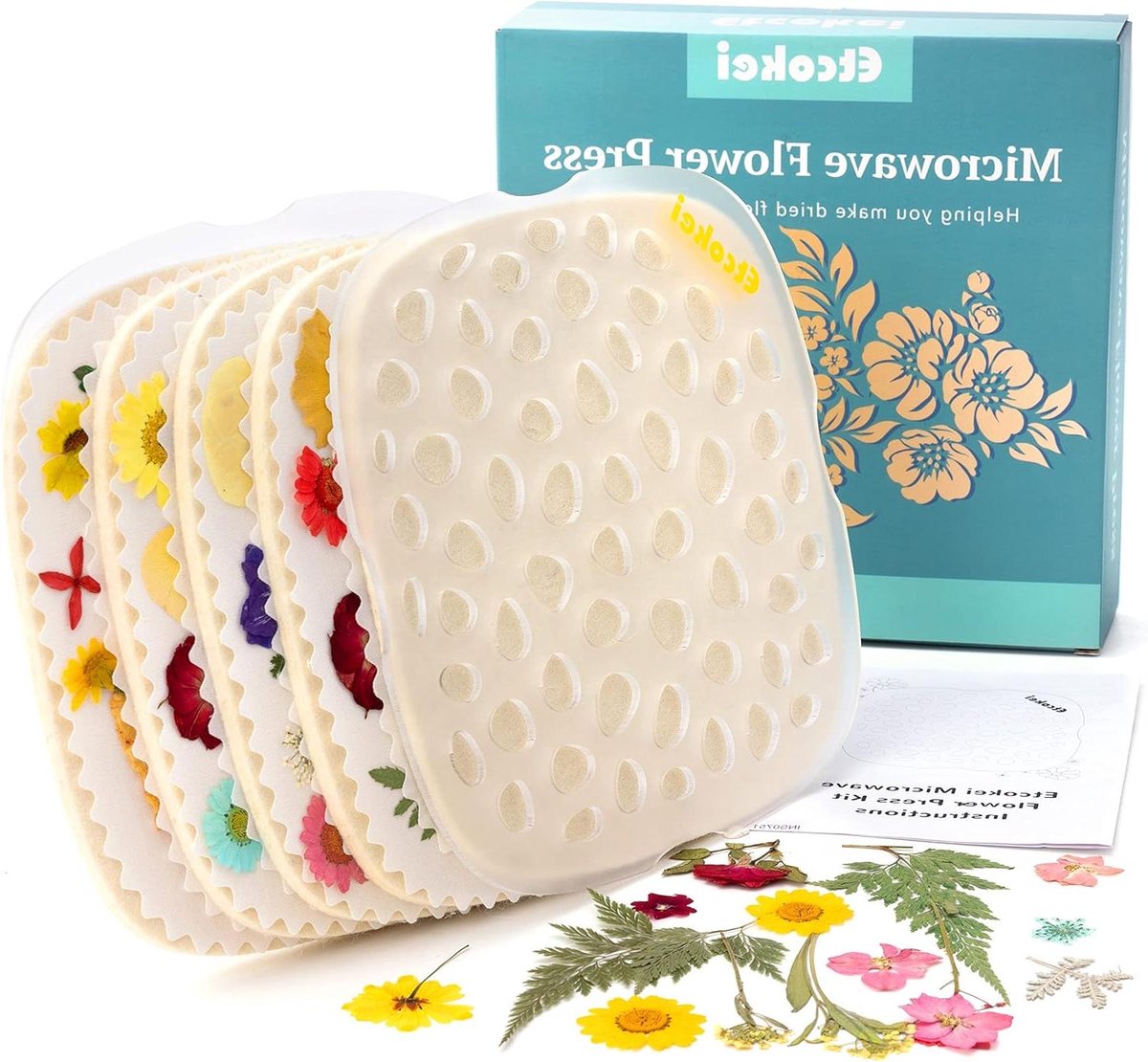 Bloemen Pers Kit - Bloemen Drogen Set - Bloemen Preserveren - Snel Drogen in Magnetron