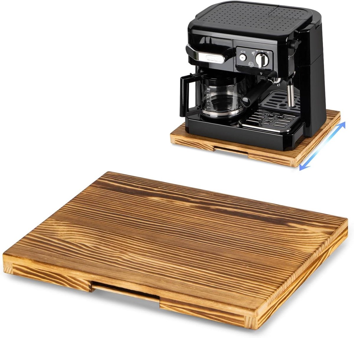 Apparaat Slider - Koffiezetapparaat Tray - Keuken Organiseren - Stabiel en Soepel - 39 x 30 cm - Rustiek Bruin