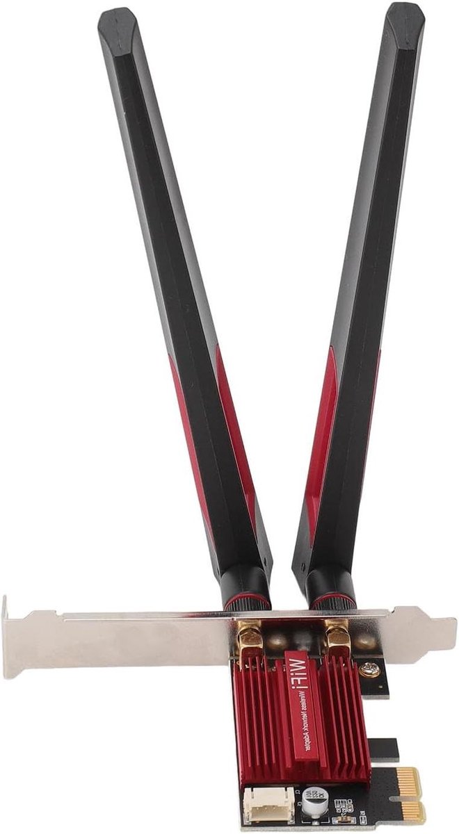 WiFi Kaart PCIE - Draadloze Netwerkkaart - Snelle Internetverbinding - Twee 10dBi Antennes - 1200 Mbps - Groen