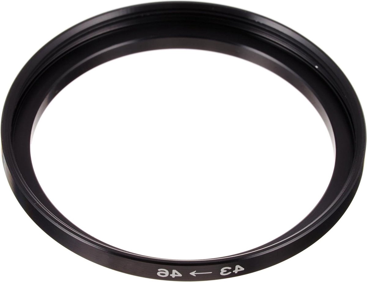 Step-up Ring - Verloopring Camera - Filter Bevestigen - Precisie Gefabriceerd - 43 mm naar 46 mm - Zwart