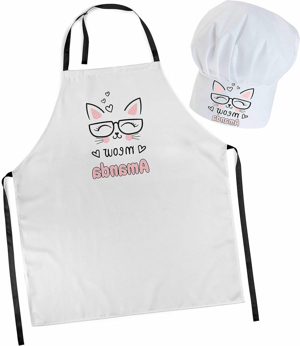 Kinder Kookset - Koksmuts en Schort - Koken en Knutselen - Met Naam Personaliseerbaar