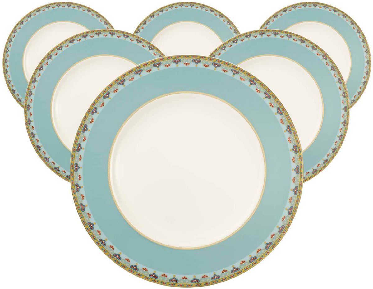 Speiseteller Samarkand Aquamarin ø 27,7 cm Set van 6