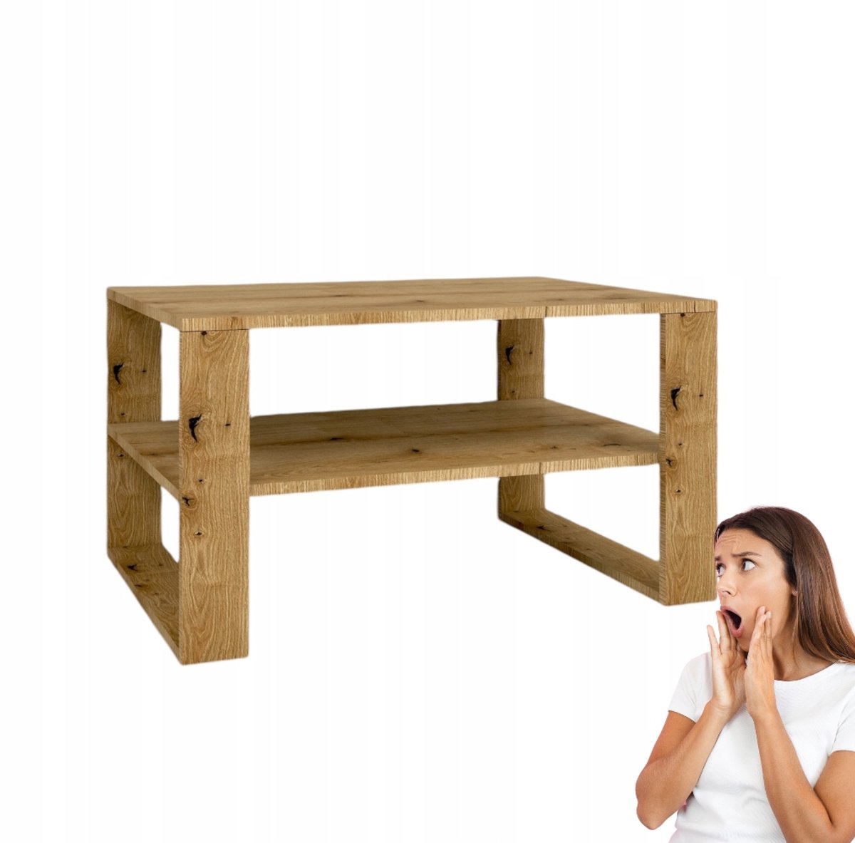 Fernika Evoke Serie - Salontafel - Dąb Evoke - 90cm - 58cm - 50cm