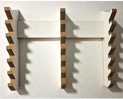 Moliland Serie - Wandkapstok Jeżyk - 21 Haken - MDF - Wit