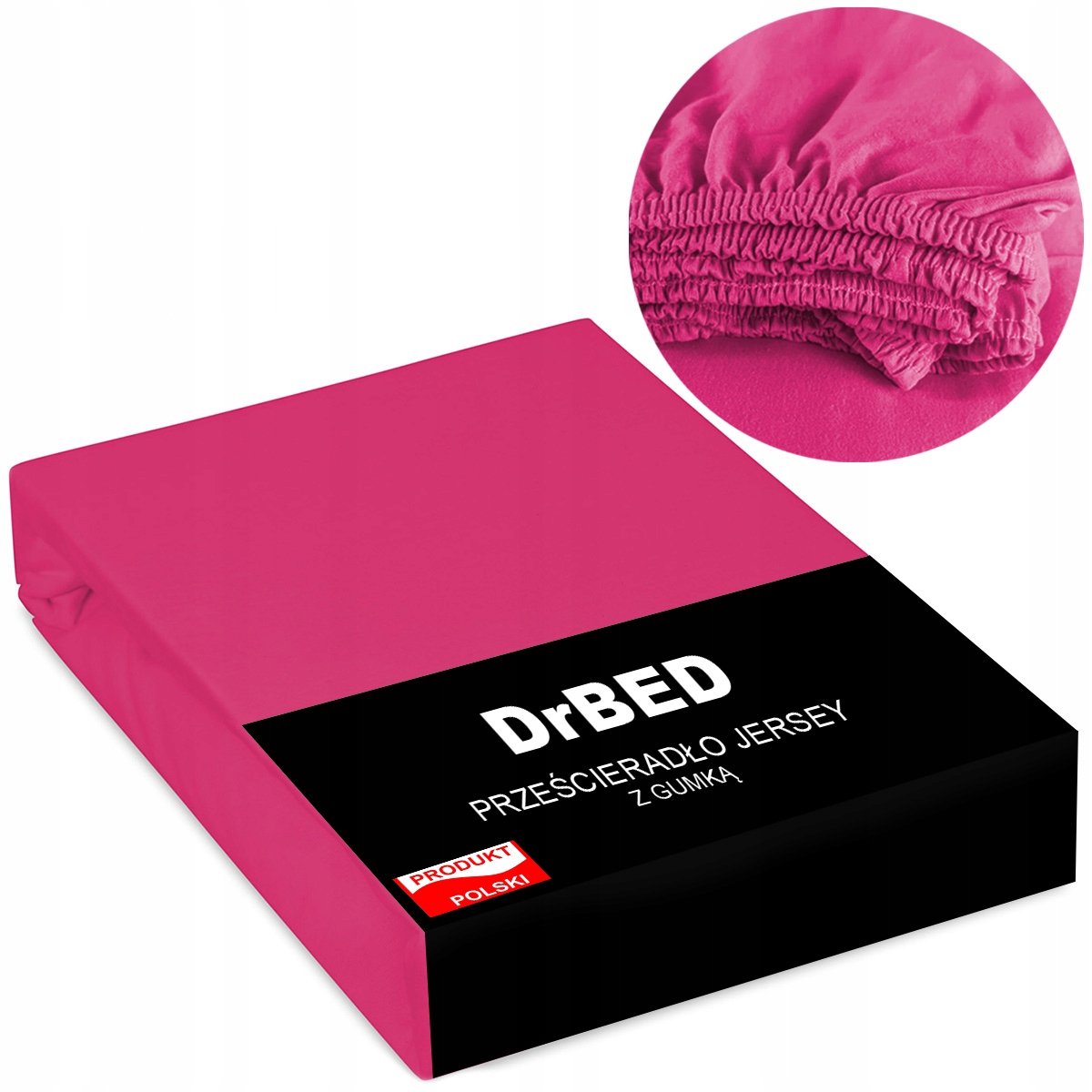 DrBED - Jersey Hoeslaken - 120x200cm - Donkerroze - Ademend - Elastiek