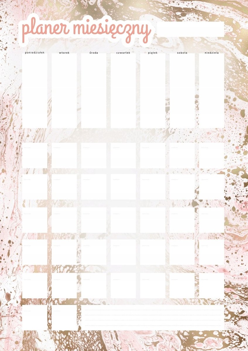 Wallvy - Maandplanner Magneet - 30x42,5cm - Personaliseerbaar - Droog Uitwisbaar