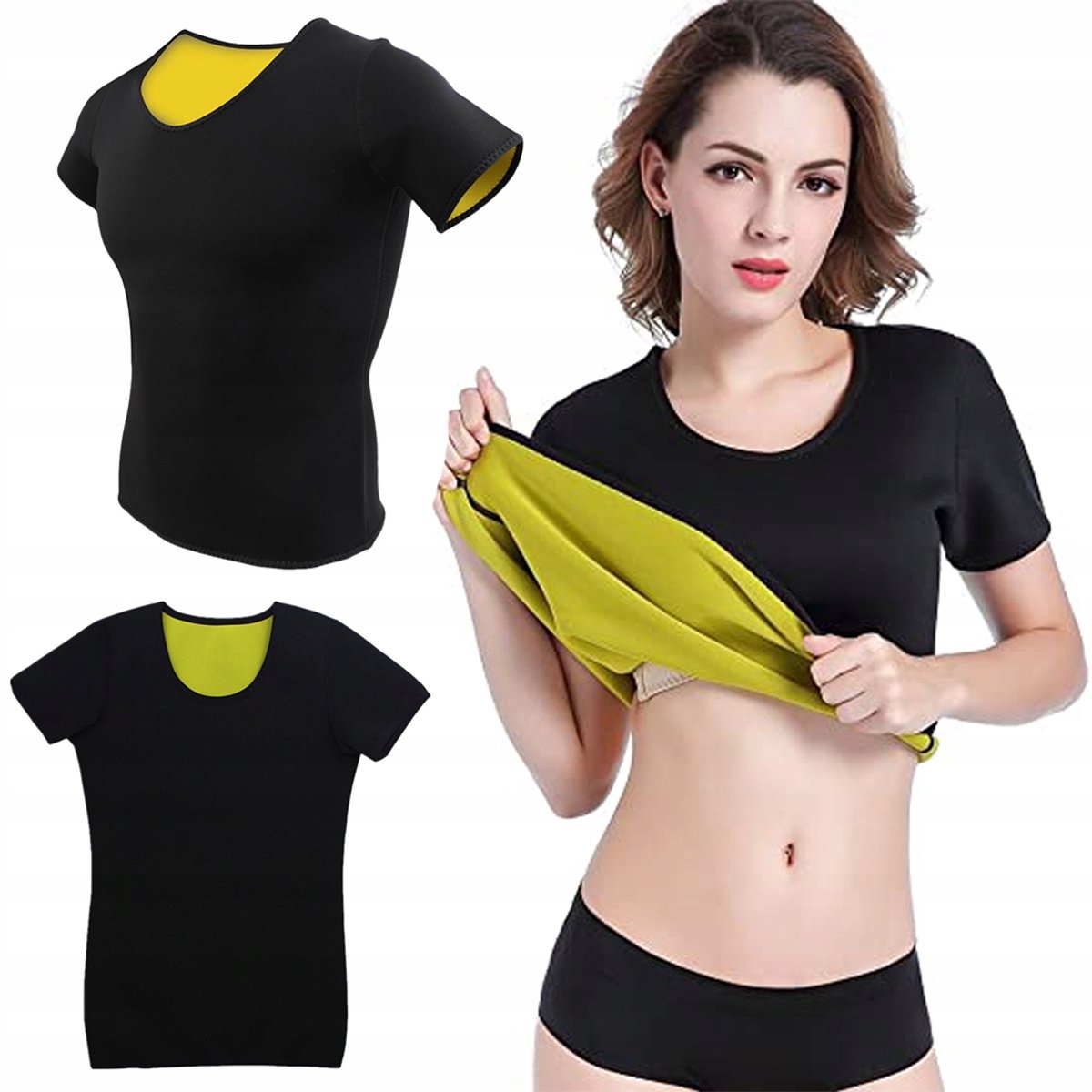 PINGYANG RONGRONG HANDICRAFT FACTORY - Fitness Neopreen T-shirt - Kort - Afslankend - L