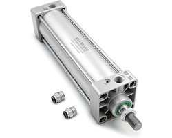 Luchtcilinder Dubbelwerkend - Pneumatische Cilinder - Industriële Automatisering - Regelbare Demping - 63mm x 150mm - Aluminium