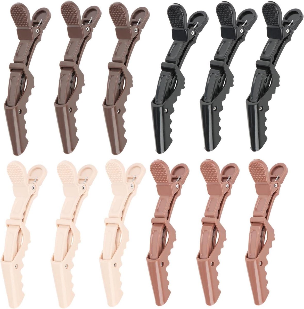 Haarklemmen - Croco Clips Duckbill Clips - Haar Stylen - Geen Kreukels - 11.7 cm - Neutraal