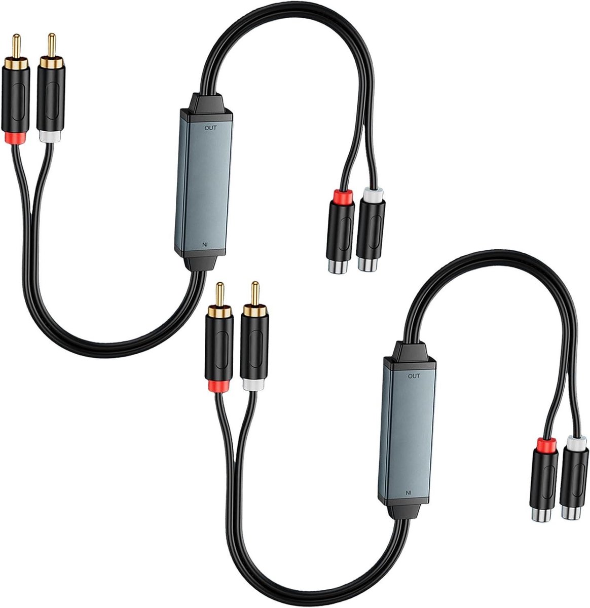 Ontstoringsfilter Audio - Ruisonderdrukker ISOLATOR - Zuiver Geluid - Verwijdert Brom - 2 stuks - Zwart