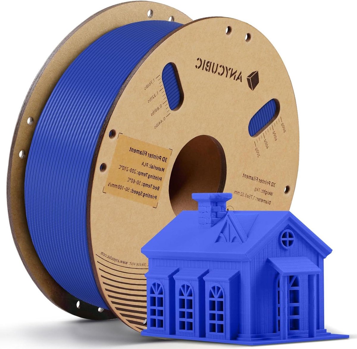 PLA Filament - 3D Printer Filament - 3D Printen - Uniforme Diameter - 1.75mm 1kg - Dazzling Blue