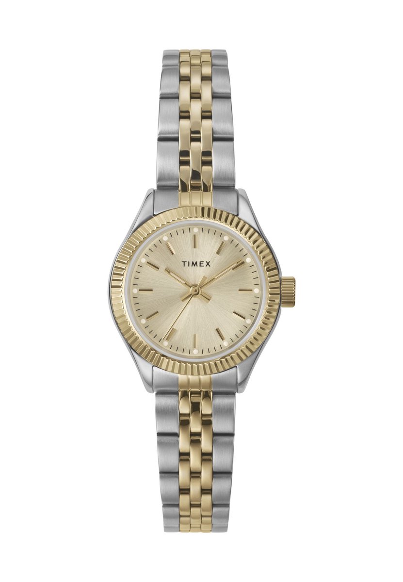 Timex Mini Legacy Quartz Analoog Horloge Twee Toon Kast: 100% Loodarm Messing | Armband: 100% Roestvrij Staal 25 TW2W90700AJ, TW2W90800AJ, TW2W90900AJ, TW2W91000AJ