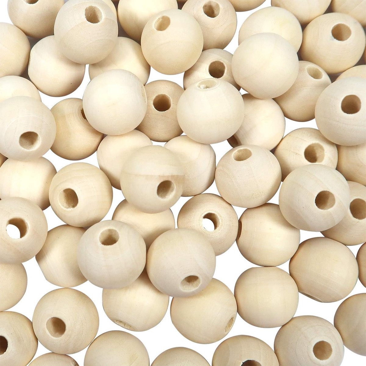 150 Stuks Natuurlijke Houten Kralen 14mm Ronde Losse Spacer Kralen voor DIY Sieraden Maken en Creatieve Projecten