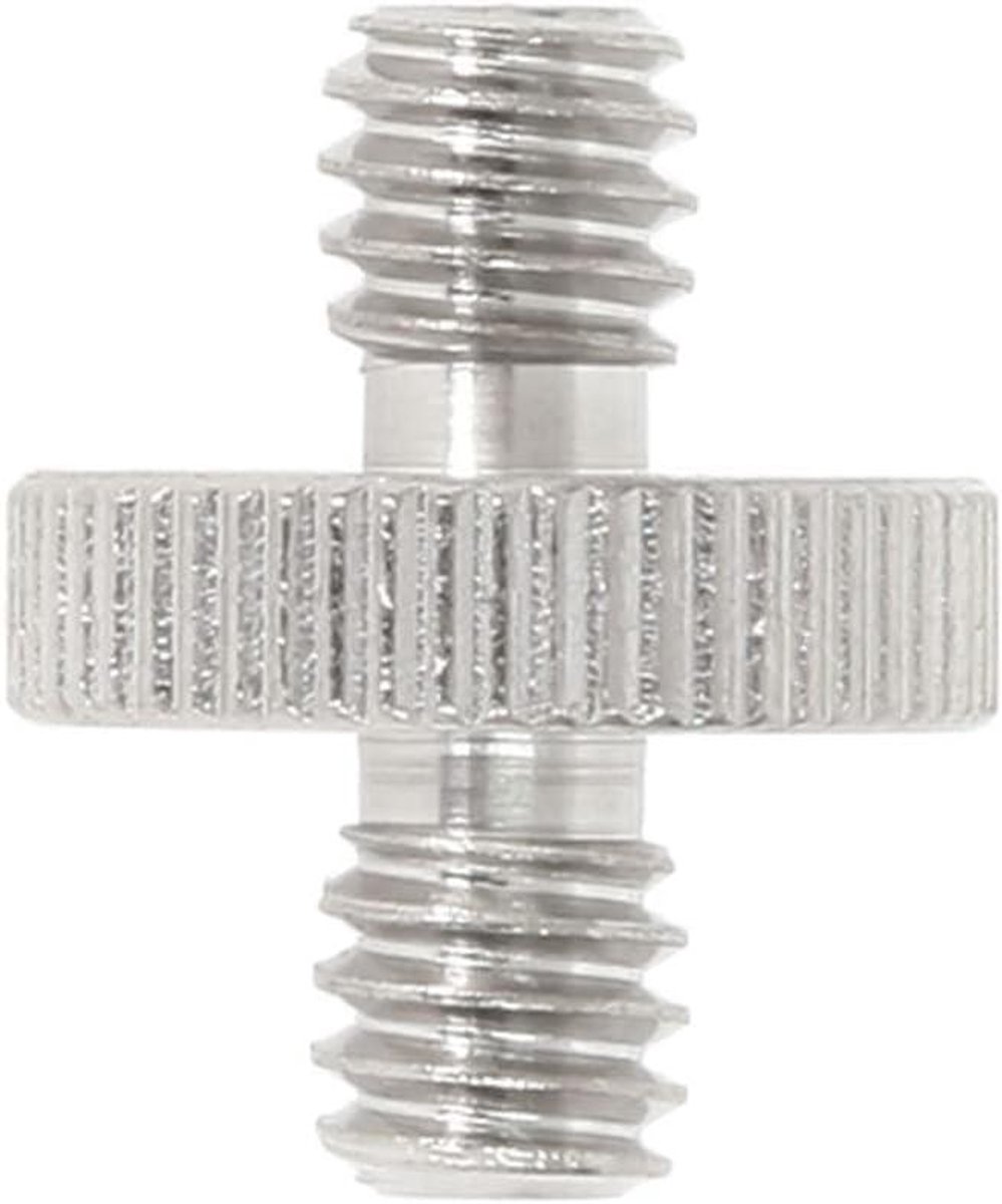Adapter Schroef - Verloop Schroef - Camera Monteren - Dubbele Buitendraad - 20x16mm - Zilver
