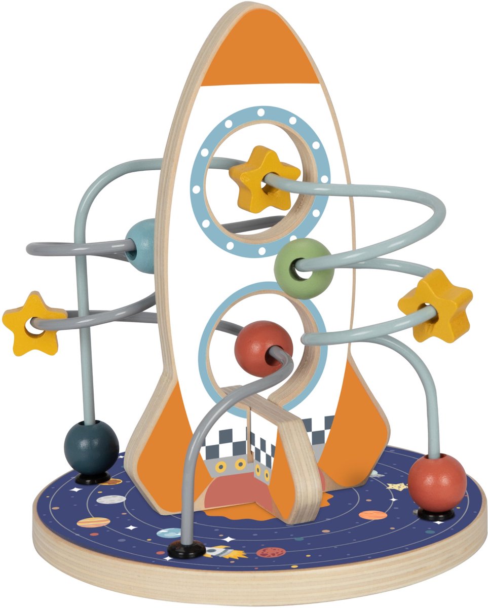 Tooky Toy Activiteitenpaneel - FSC Hout - Ruimtethema - Geschikt voor 2+ Jaar (Peuters) - Activiteitenbord - Speelbord - Educatief & Montessori Speelgoed