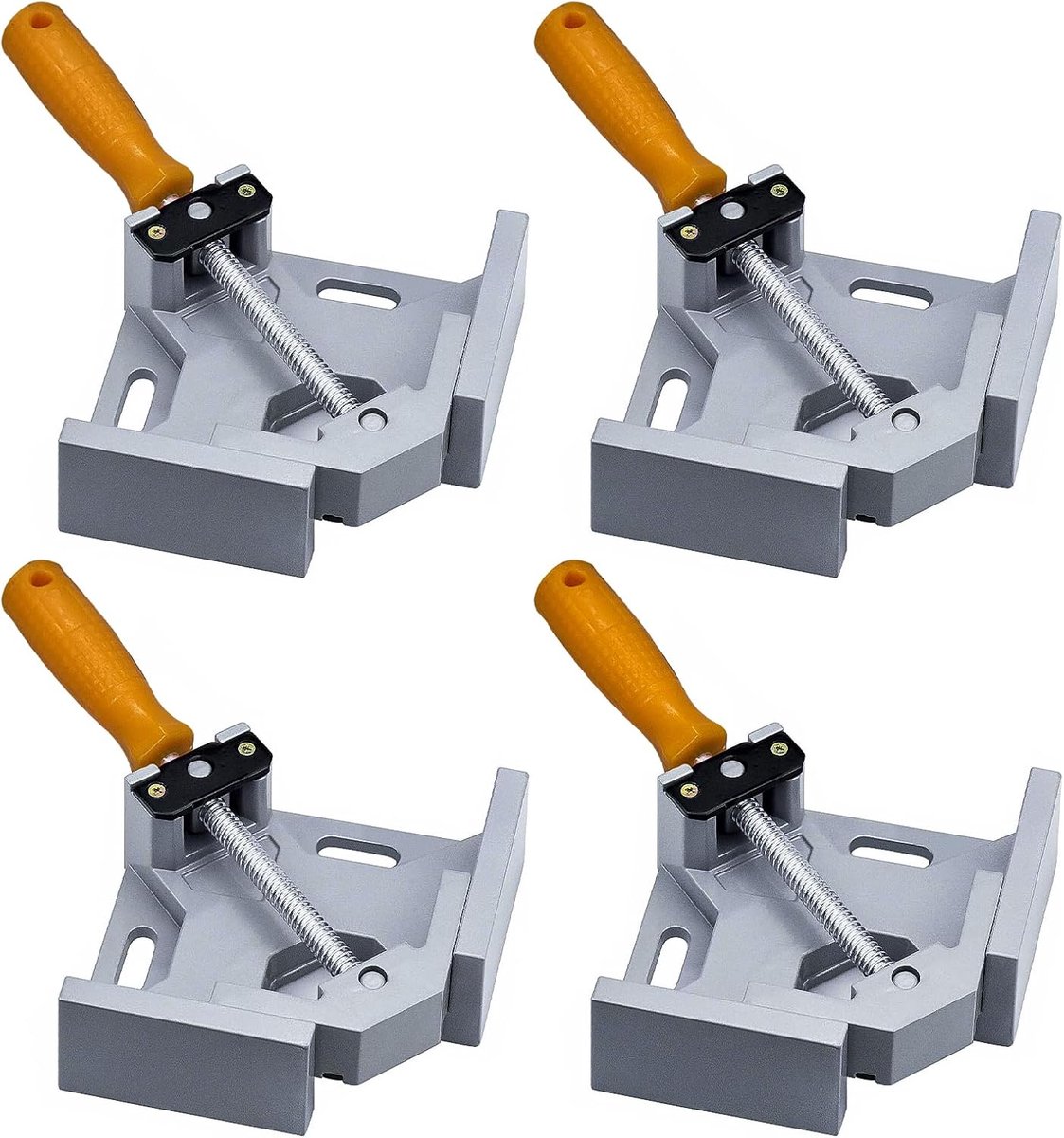 4 x Hoekspanners - 90° Hoekspanner - Mitre Klem - Verstelbare 90° Positioneringshoek - Hoekklem voor Hout, Metaal en Glas