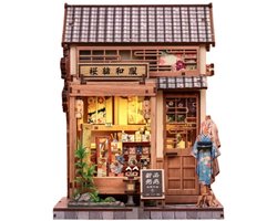 CuteBee Miniatuurhuisje - Modelbouw - Modelbouwpakket - 3D Houten Puzzel - DIY Bouwpakket Volwassenen - Constructiespeelgoed - Sakura O Kimono Shop