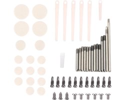 Klarinet Reparatie Kit - Houtblazer Onderhoud - Instrument Repareren - Compleet Metalen Gereedschap - 51 Delen - Zilver