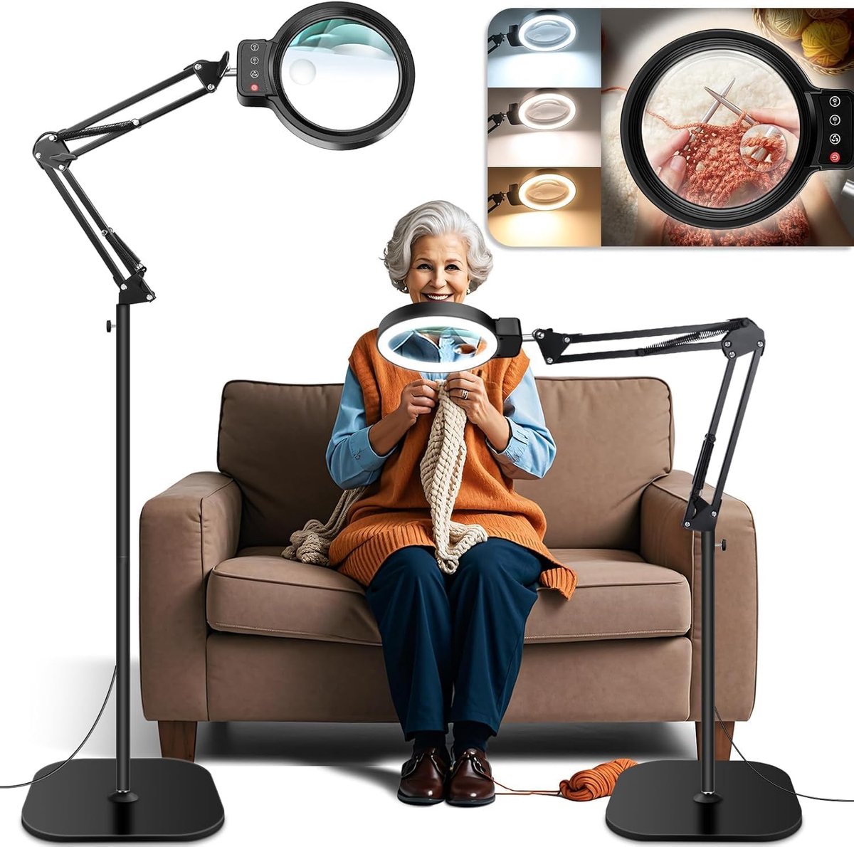 Vergrootglas met licht en standaard - Vergroting - Handfree