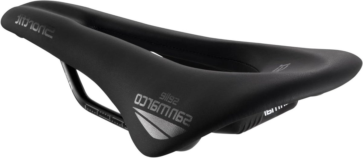 Racefietszadel Kort - Ergonomisch Zadel Fiets - Aerodynamisch Fietsen - Centraal Gat Ontwerp - 130 mm Breed - Zwart