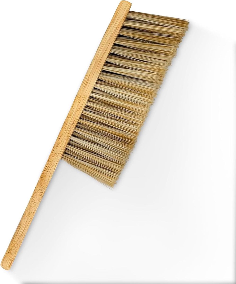 Teller Borstel - Afwasborstel Rond - Keuken Schoonmaken - Houten Handvat - 28 cm - Natuurlijk
