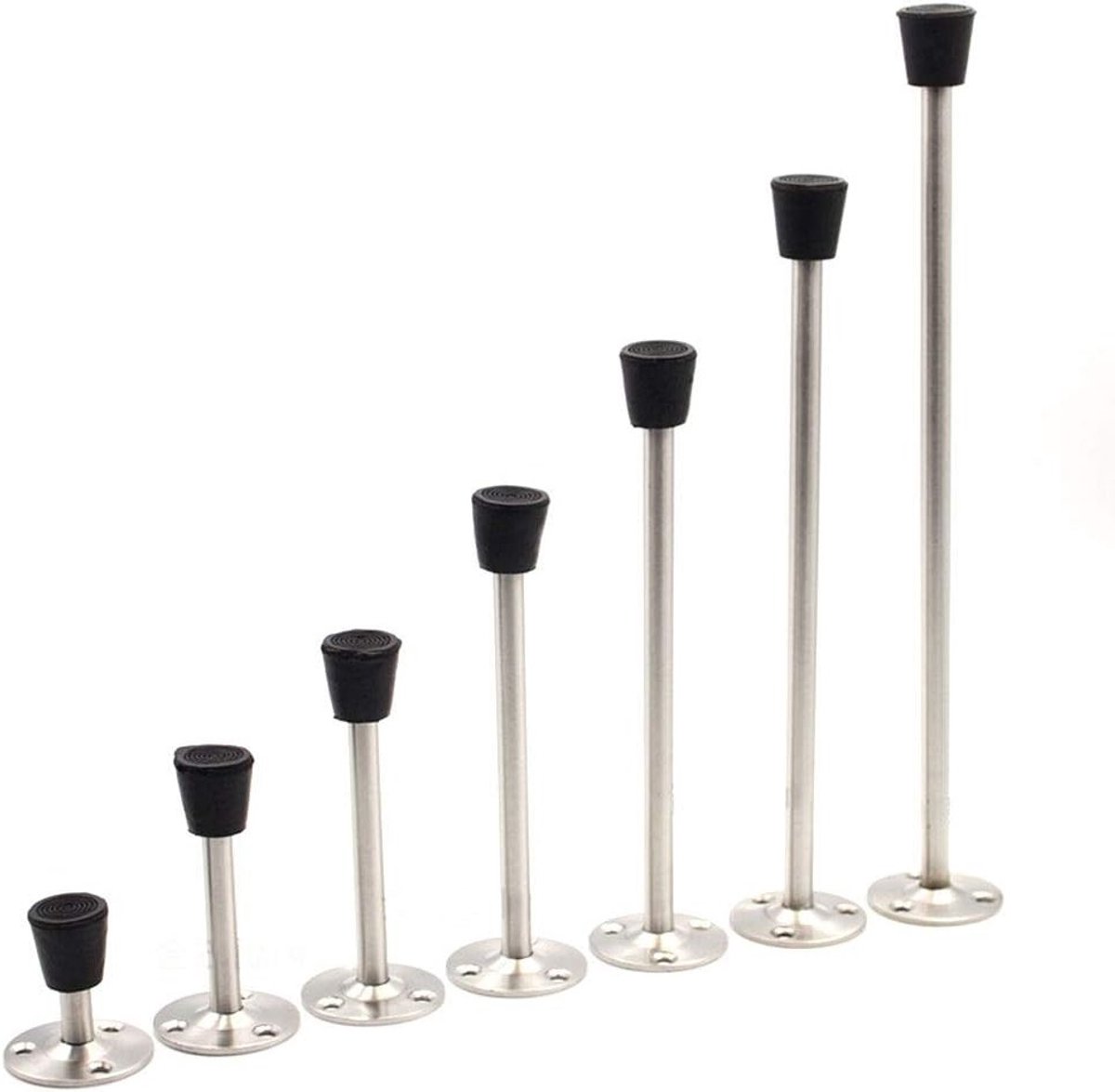 Deurstopper van RVS, zelfklevend en 250mm - Ideaal voor het voorkomen van schade aan muren en deuren, stevig en duurzaam