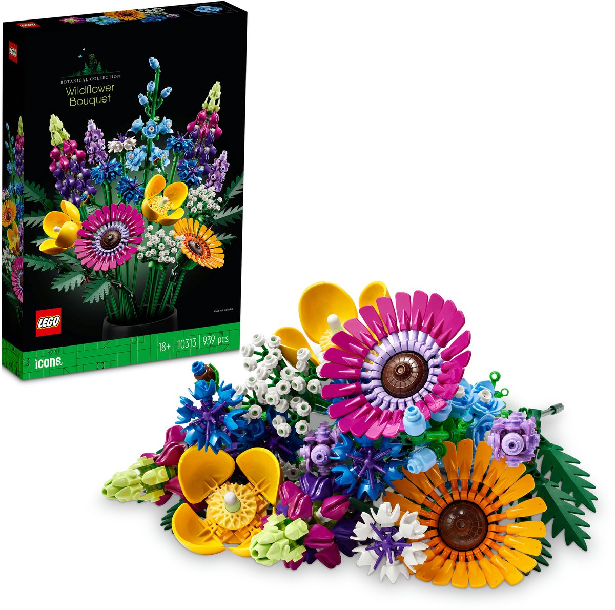 LEGO Icons Wilde Bloemen Boeket Bouwset voor Volwassenen, Botanical Collection - 10313 — afbeelding 22